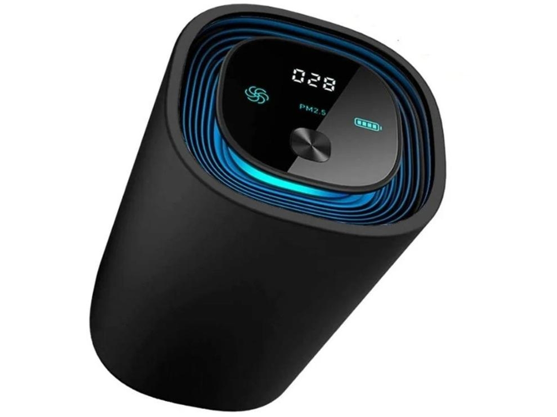 Purificador E Ionizador De Aire Uv Sin Hilo Monitor De Calidad Del Aire Portátil Inteligente Pm2.5 Mata 99 9 De Los Virus Y Bacterias Negro Yizhood