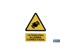 Señal poliestireno 297 x 210 mm alarma conectada