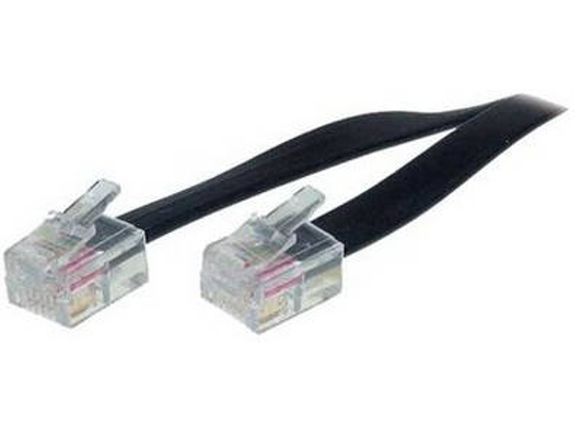 Cable Telefónico S-CONN RJ12 (3m - Negro)