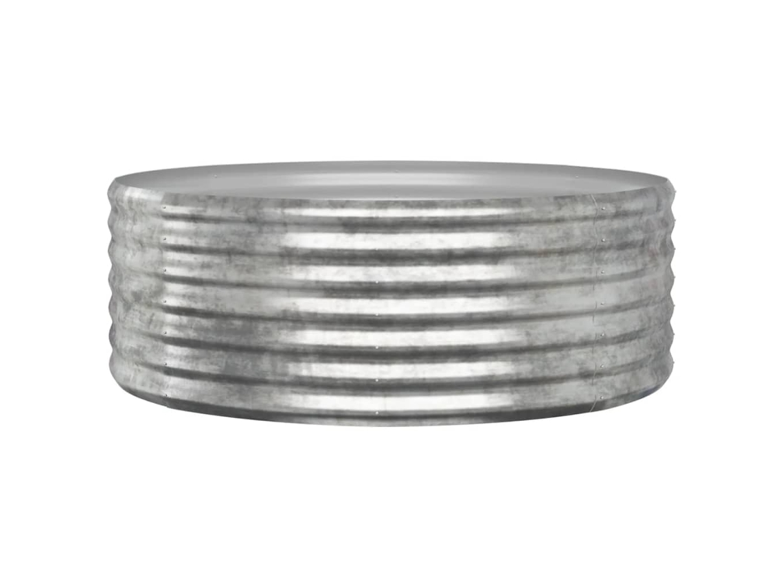 Jardinera VIDAXL Plateado Acero (100x100x36 cm)