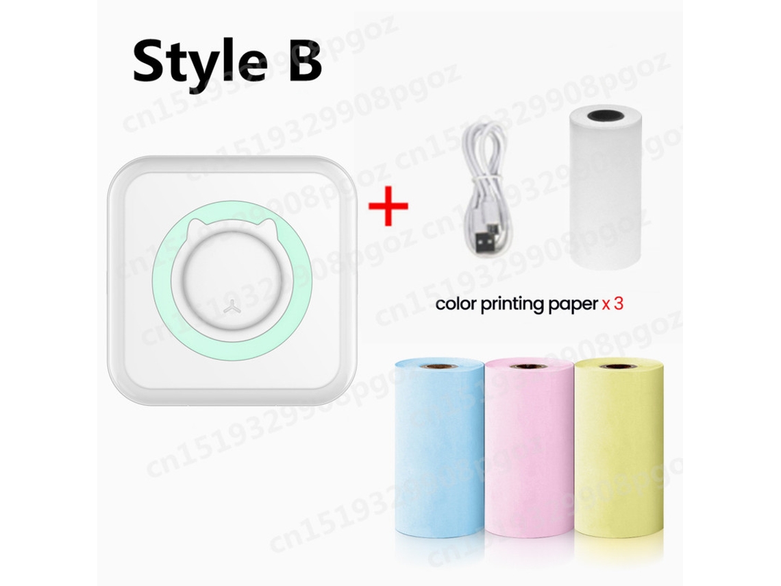 Mini Impressora Térmica De Etiquetas Impressora Fotográfica Portátil De Bolso Inteligente Para Telemóveis Sem Fios Bluetooth GERTIZ