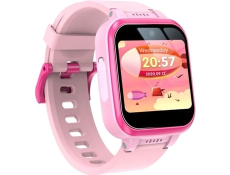 Reloj Inteligente para Niños Juego Multifuncional Reloj Despertador Cámaras Duales Grabación de Voz Regalo Rosa EKASN