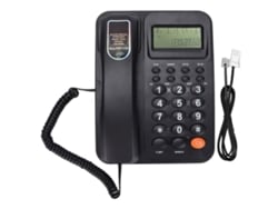 Telefone Fixo Com Id De Chamada Semi-livre De Mãos 24 Toques Display Para Escritório Hotel Preto Kxt2027cid