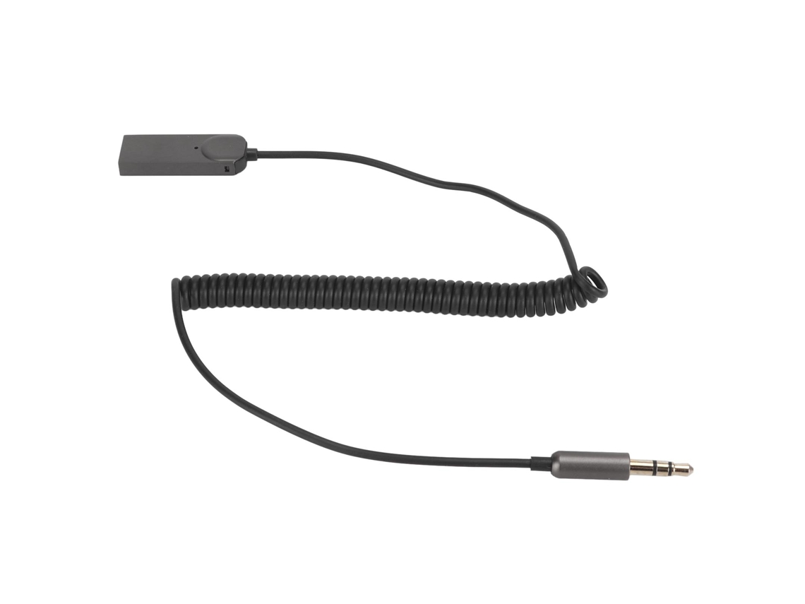 Adaptador Bluetooth Aux Para Coche Con Micrófono, Cable En Espiral De 3,5 Mm, Estéreo Hifi, Llamadas Manos Libres.