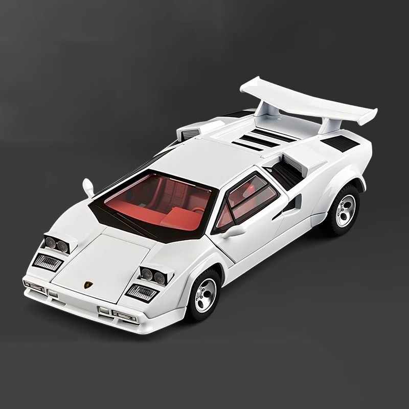 (blanco) Modelo De Coche De Juguete Supercar De Aleación A Escala 1:32, Modelo De Coche De Metal Fundido A Presión Con Efectos De Sonido Y Luz.