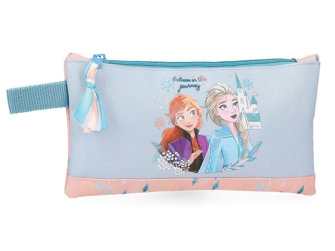 Disney Estuche Escolar Frozen Believe Inthe Journey Poliéster Azul Claro
