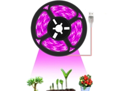  Tira de luz LED flexible azul impermeable para cultivo de plantas de interior, promueve el crecimiento de las plantas con brillo ajustable y