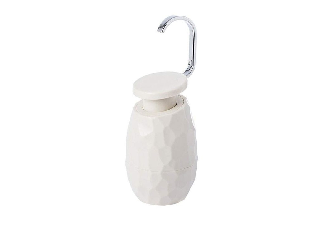 Dispensador Manual Creativo Para Jabón/loción/crema De 400 Ml Con Boquilla De Acero Inoxidable 304, Blanco.
