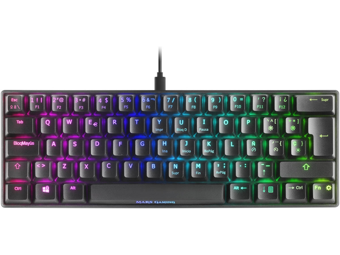 Teclado Gaming MARS MKMINIBRES (Mecánico - Español - Marrón)