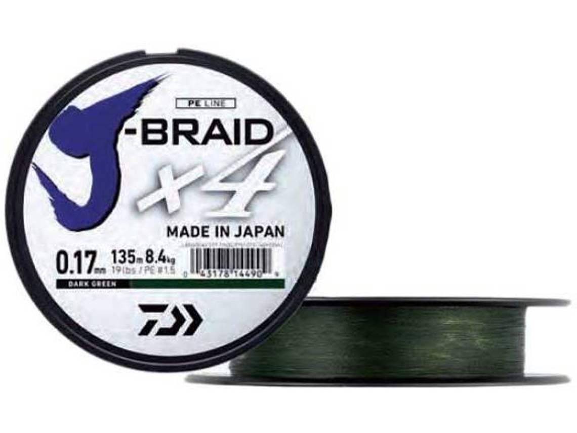 Línea de Pesca Trenzadas DAIWA J-braid 4 (0.170 mm - 0,10 mm)