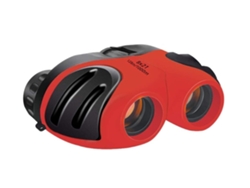 Binoculares para niños 8x21 de goma, mini zoom, compactos, regalo para niños y niñas, color rojo USHION