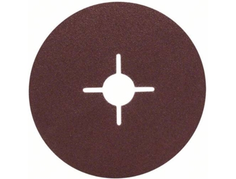 Conjunto de 5 Discos de Lija BOSCH en Fibra para Amoladora - Corindo D= 125 mm; G= 80 - 5 Un