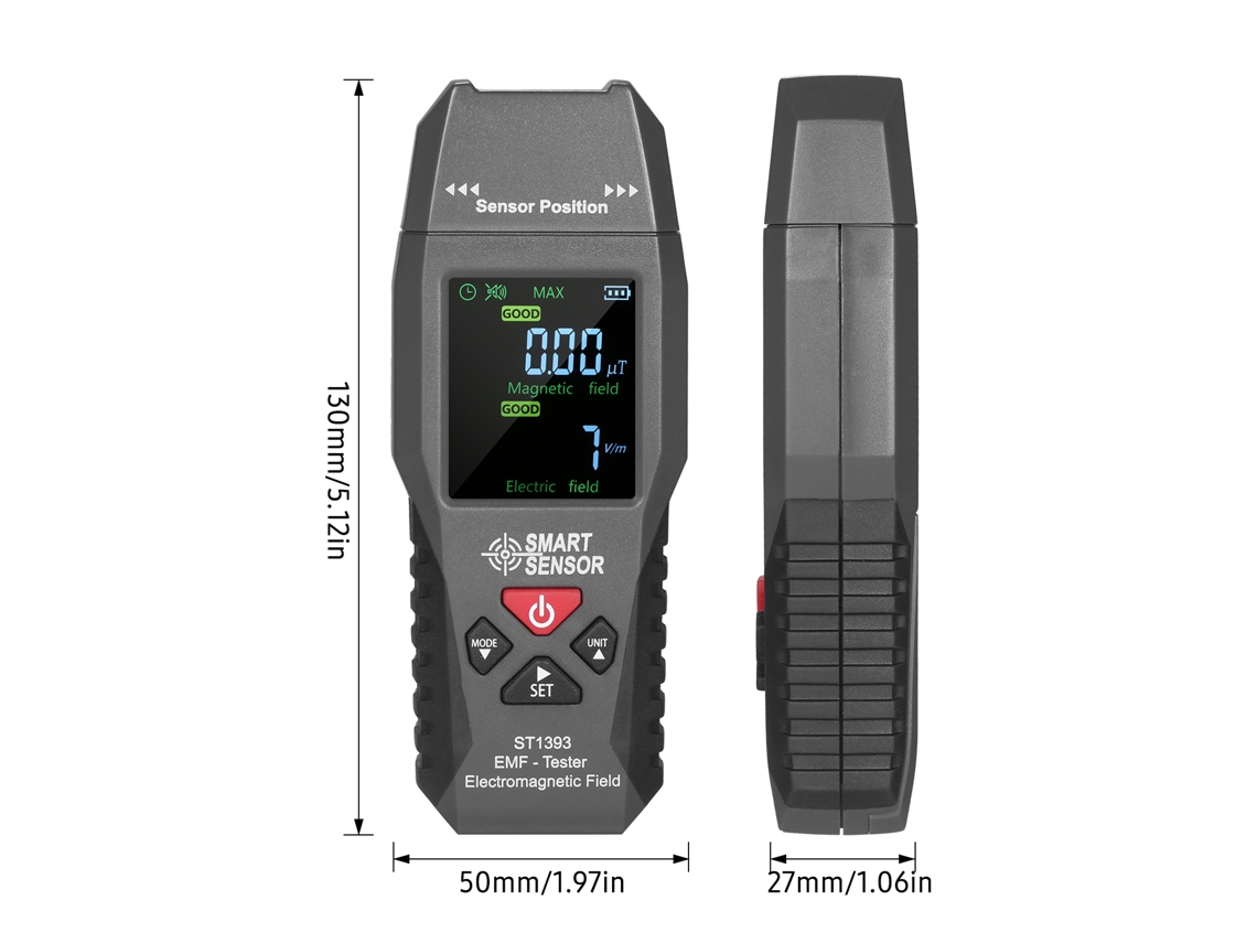 Medidor De Campo Electromagnético Emf St1393, Probador De Radiación, Campo Electromagnético, Portátil, Lcd Digital.