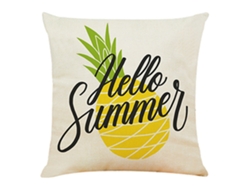 Funda De Almohada Verano De Algodón Y Lino - Funda De Almohada De Lino 45X45-C JEIIBRZUI