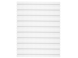 10 unidades de cinta de encuadernación de plástico para lomo, 34 agujeros, anillas para hojas sueltas de 12 mm, color blanco.