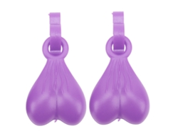 Lindo llavero de chancla morada, regalo de cumpleaños