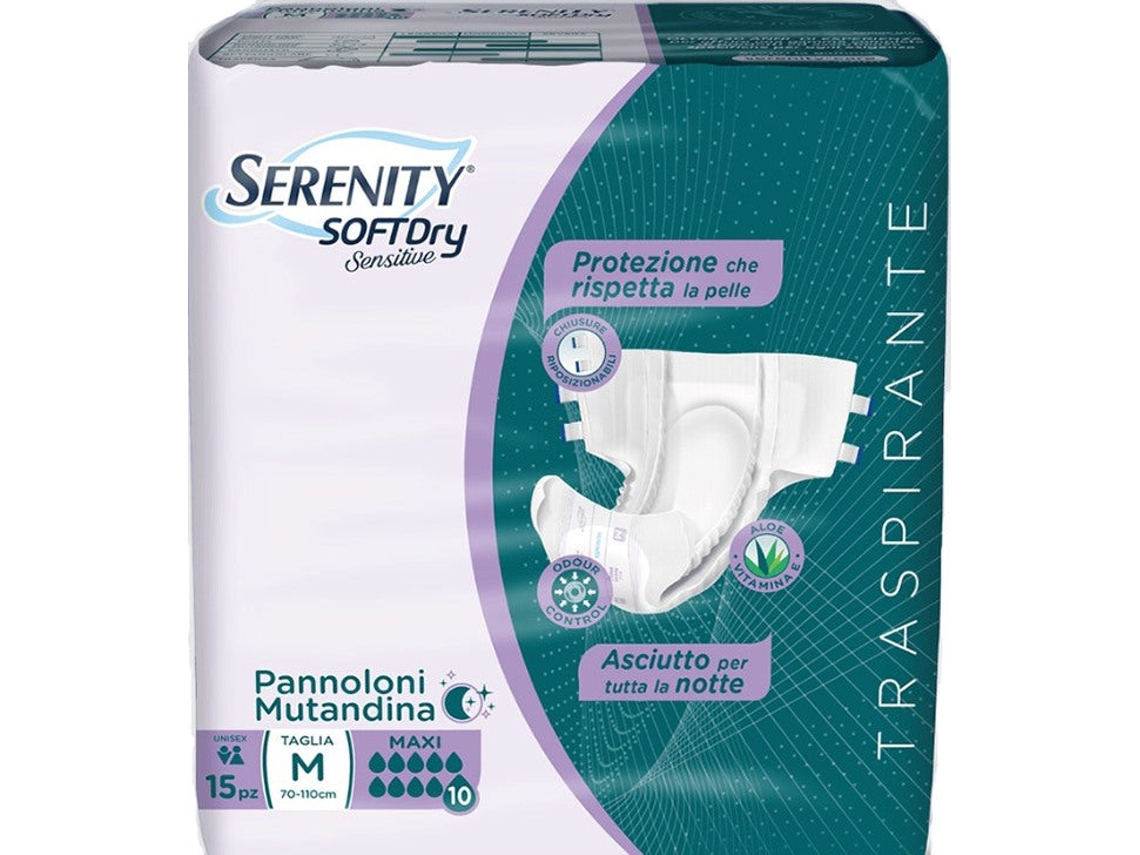 Pannolone Mutandina Serenity Sd Sensitive Maxi M 15 Pezzi Serenity