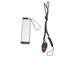 Tubo De Almacenamiento Metálico Airtight Aluminio Resistente Al Agua Llavero Para Camping Viaje Plata