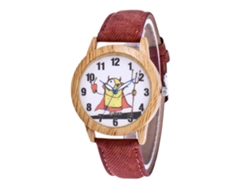 Reloj Casual De Cuarzo Con Correa De Jean Para Hombre Y Mujer Zhoulianfa (café Oscuro)