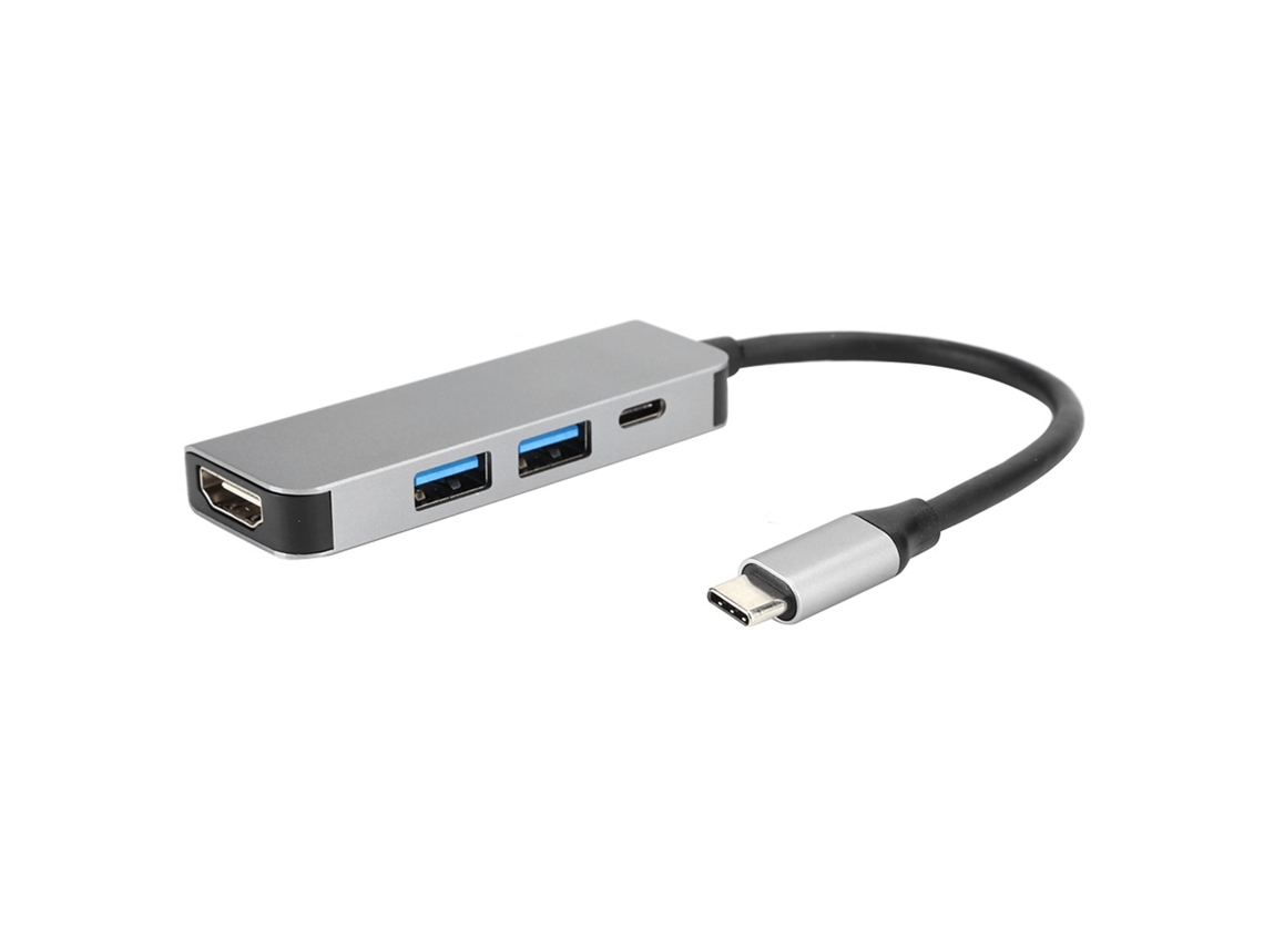 Hub Usb-c 4 En 1 Con Hdmi, 2 Usb 3.0 Y Pd Para Huawei P20 Pro Y Samsung S9/s8