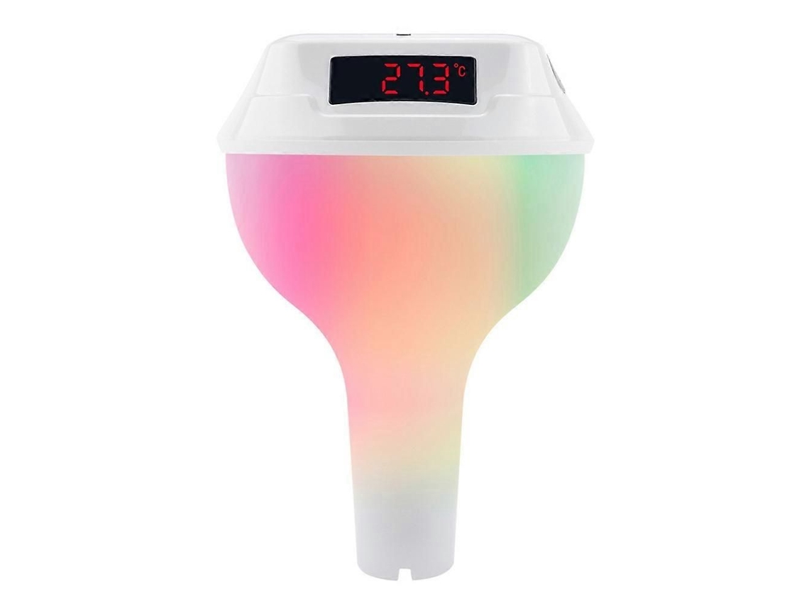 Termómetro flotante digital LED solar para piscinas GOKOCO con iluminación RGB ambiental