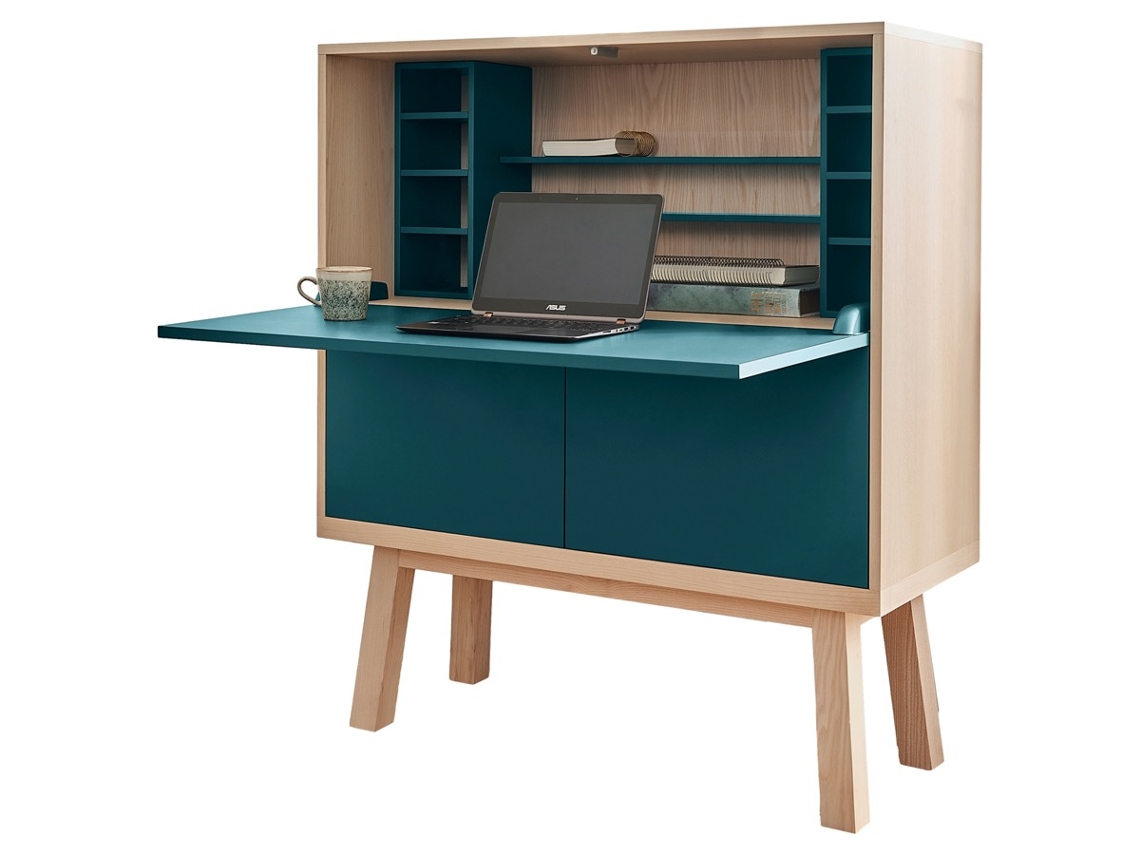 Grande Escritorio MON PETIT MEUBLE FRANÇAIS de Madera Con Almacenamiento 120 cm de Ancho