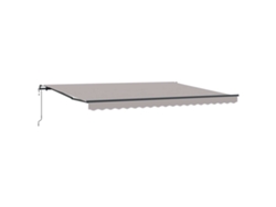 Maison Exclusive - Toldo Retráctil Gris Claro 450 X 350 Cm Tela Y Aluminio