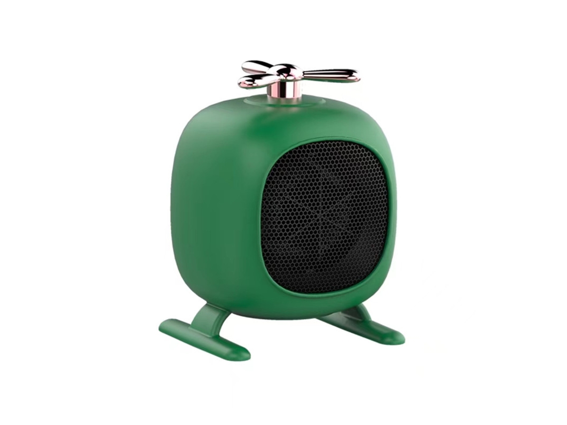 Calentador pequeño con forma de helicóptero verde CHRUI