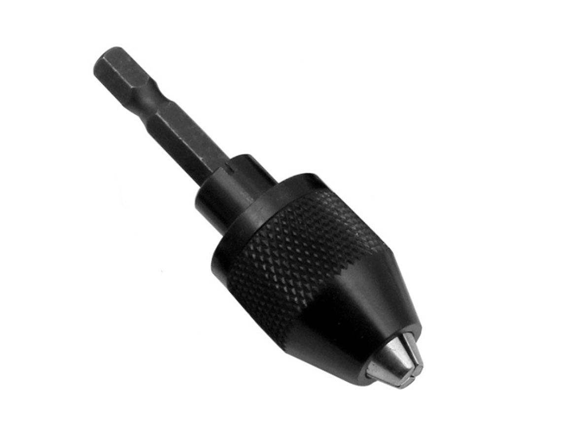 Adaptador de mandril sin llave de 1/4 de pulgada con tuerca hexagonal para taladro y motor de cambio rápido.