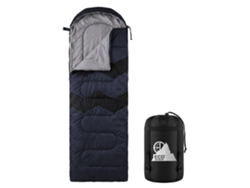 Saco De Dormir Camping Ml-design Para Adulto, Azul Oscuro 210 Cm, Con Manta 2 En 1 Cálido