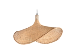 Lampara Techo Ratán Sombrero Natural 65x47x35cm