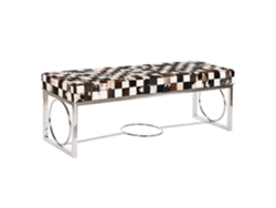 Descalzadora Piel Acero Rombos 122x41x44cm