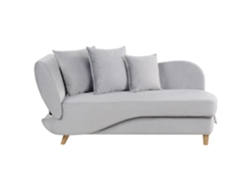 Chaise longue BELIANI Meri de Terciopelo Gris 156x69x73