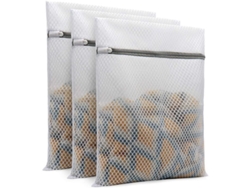 3 Bolsas De Lavandería De Malla Hexagonales Resistentes Para Prendas Delicadas De 12x16 Pulgadas (3 Medianas)
