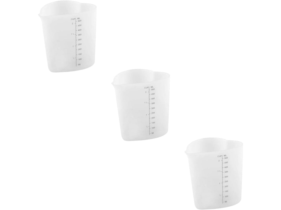 Vasos Medidores De Silicona. Marcas Permanentes En El Vidrio Que Nunca Se Desvanecerán. Vaso Medidor De Sil...