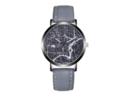 Reloj Analógico De Cuarzo Duradero De Moda Unisex Para Ocio Color Gris