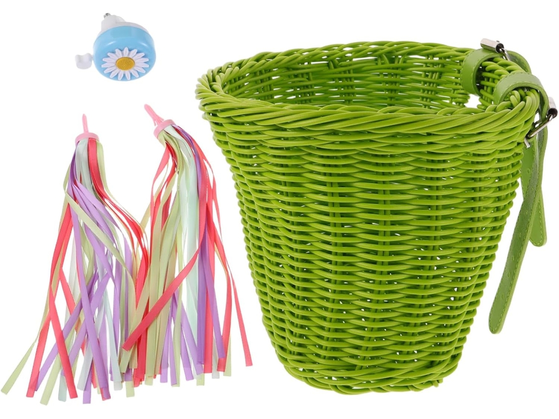 Cesta infantil Slowmoose con campanilla y borlas