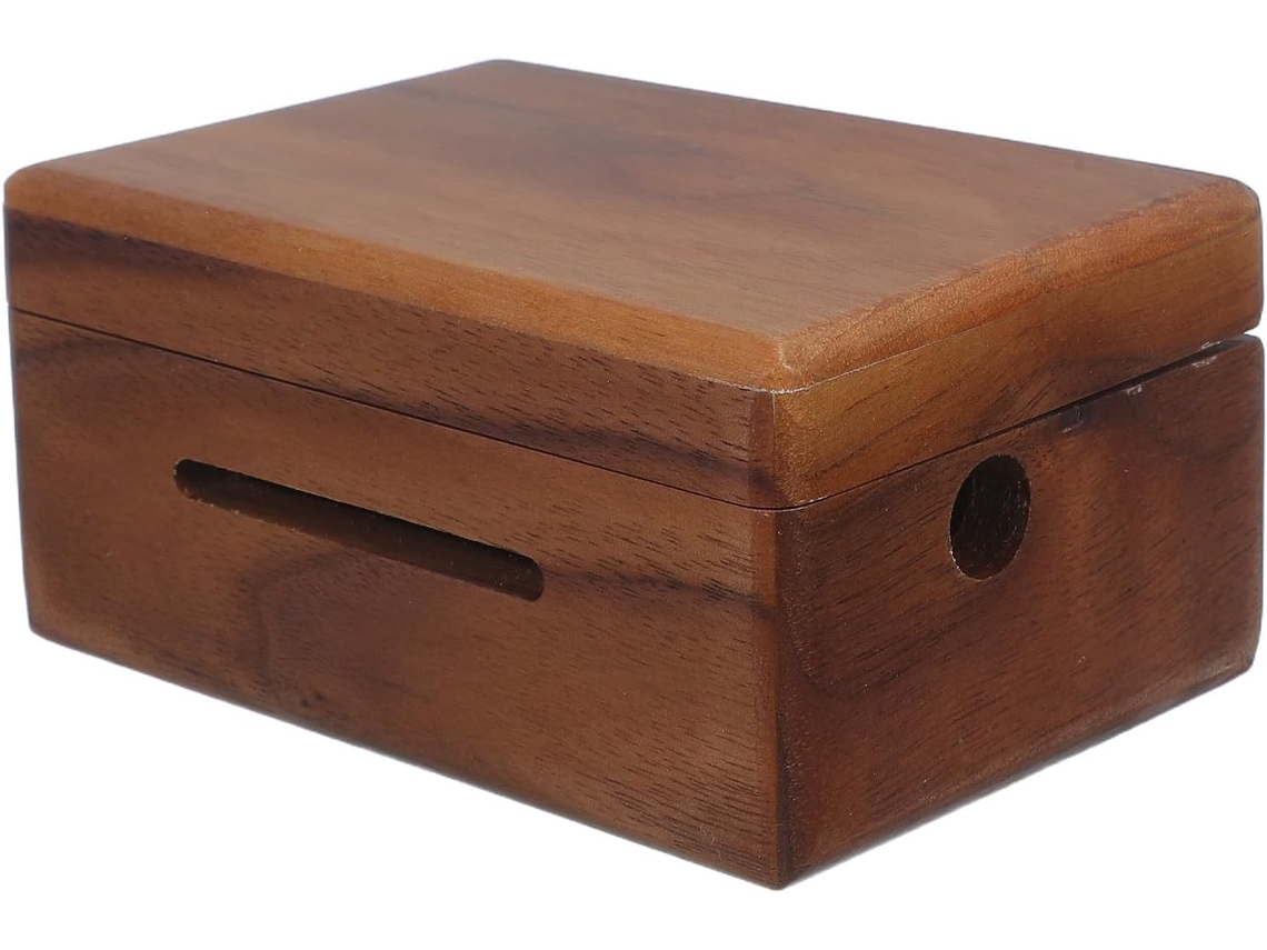 Caja de música DIY, madera marrón y cristal, experiencia artesanal única, ideal para cumpleaños, mecanismo de 15 notas, GOKOCO