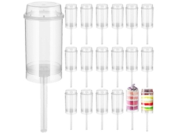 30 Piezas De Recipientes Para Empujar Cupcakes, Vasos Portátiles Para Empujar Pasteles, Redondos Y Transparentes, Soporte Para Empujar Pasteles Webake