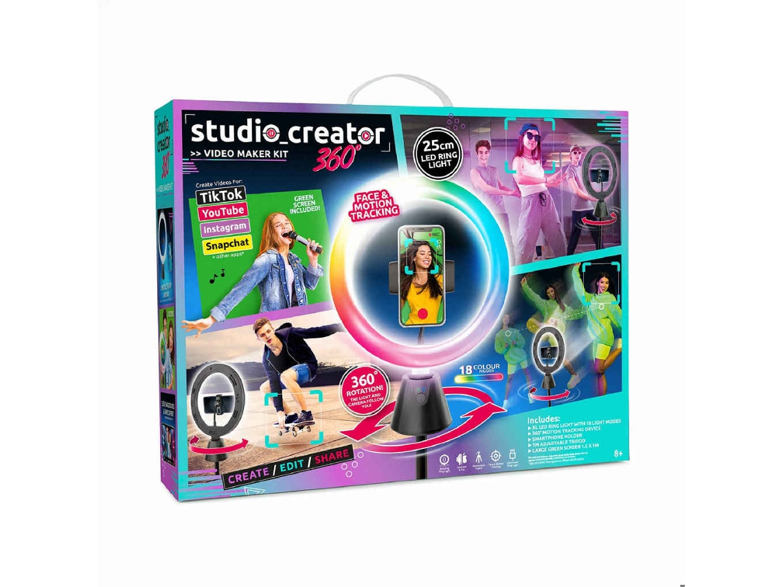 Kit de creación de vídeos con anillo de luz LED STUDIO CREATOR