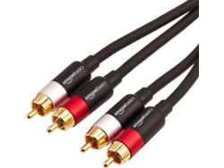 Cable de Audio AMAZON (RCA - 2.4 m - Negro)