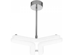 Lámpara de Techo CRISTALRECORD Boomerang (Plateado - LED - 45 W - PVC - 10.5x50 cm)