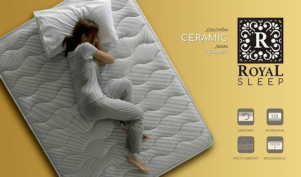 Colchón ROYAL SLEEP CP2160509019000 (90x190 cm - Espuma HR Viscoelástica)