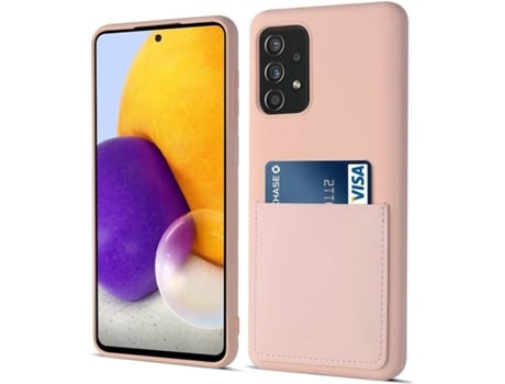 Funda Samsung Galaxy A72 HFS-HOUSE con Tarjetero Rosa