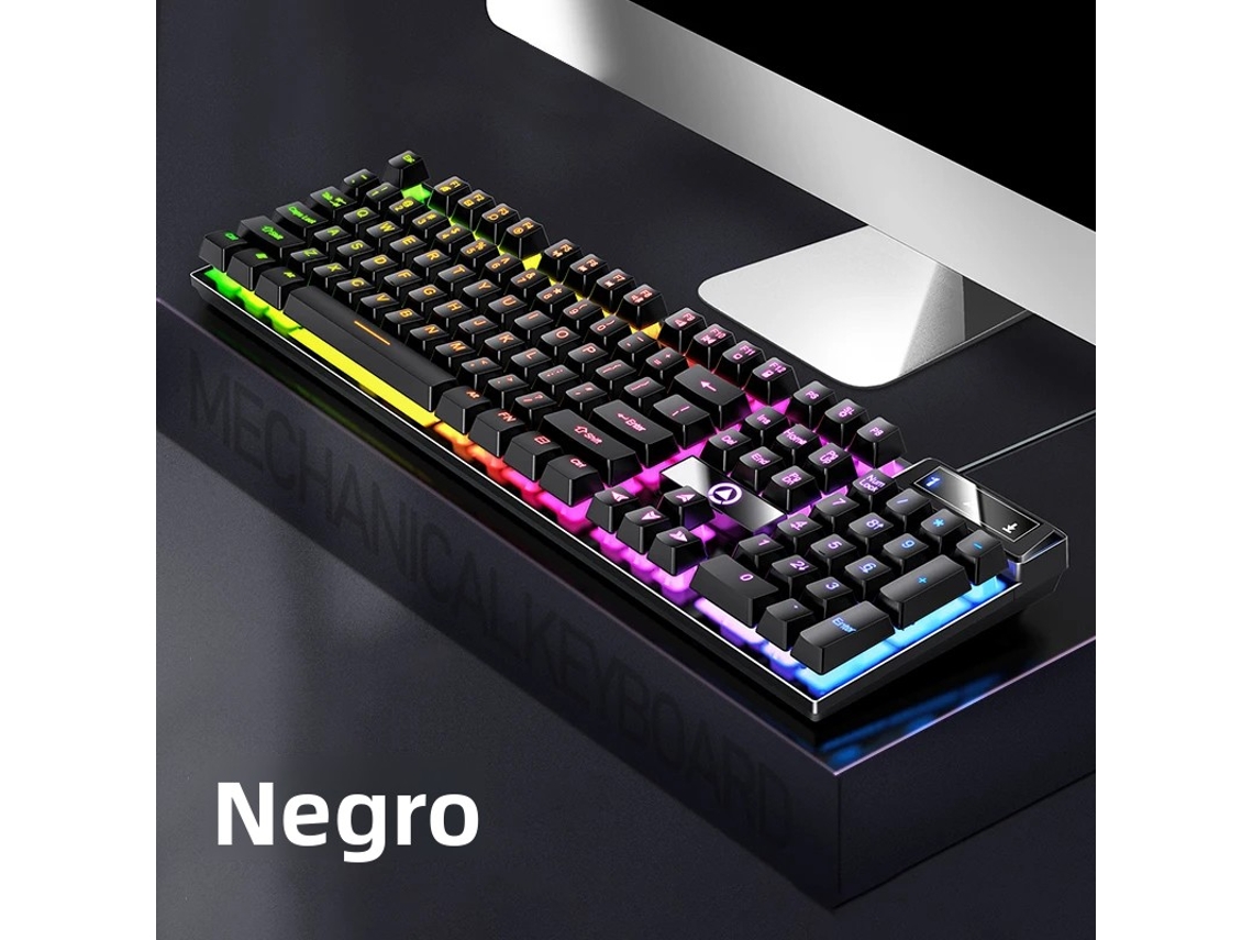 Teclado Para Juegos (negro), 104 Teclas, Conexión Por Cable, Mecánico, Interfaz Usb