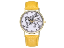 Reloj De Cuarzo Elegante Y Casual Unisex, Regalo De Moda (amarillo)