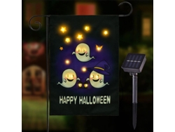 2026altiro-guirnalda De Jardín De Halloween Con Luces Solares, Guirnalda Decorativa De Jardín De Doble Cara Con Diseño De Fantasma.