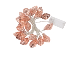 2026-luces De Cadena De Oro Rosa 20 Led Impermeables Con Hojas Huecas Suministradas Por Batería Para Fiesta Puerta Interior Navidad Acción De Gracias
