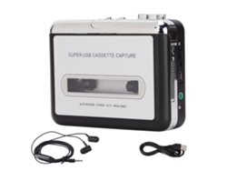 Reproductor de casetes portátil con conversión a MP3 EOOCOO