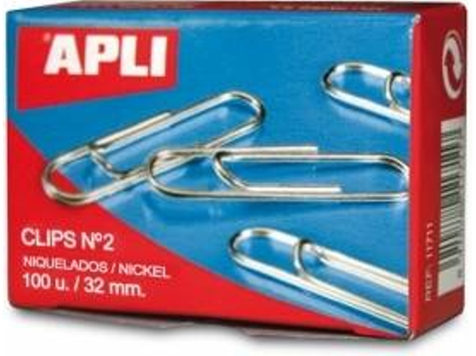 Clips APLI Nº2 32 mm - 100 Unidades
